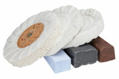 Kiillotus-sarja alumiinille Ø 200 x 20 mm, Ø 16 mm, 6-os.