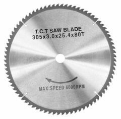 Sirkkelinterä 305 x 3,0 x 25,4 mm / 80 hammasta