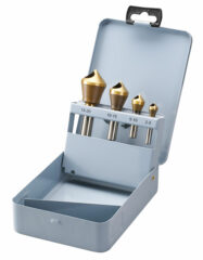 Kartioupotin ja purseenpoistin 90°, 4-osainen. HSS