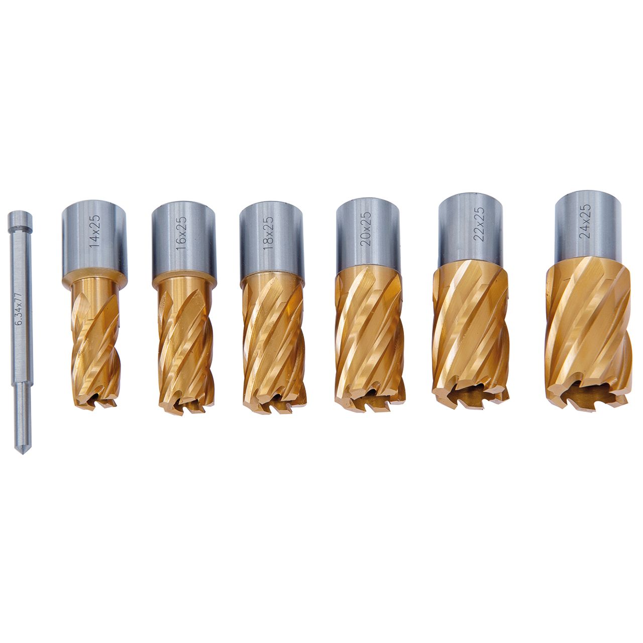 Kernaporasarja(Tin) CDS, HSS, 14 - 24 mm, poraussyvyys 25 mm - Image 3