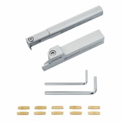 Teräsarja pistosorvaamiseen (sisä / ulkopuoli), 25 mm, HM-kääntöpaloilla, 2-os.