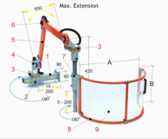 Karasuojus jyrsinkoneille PFR 01/300/DX-oikea